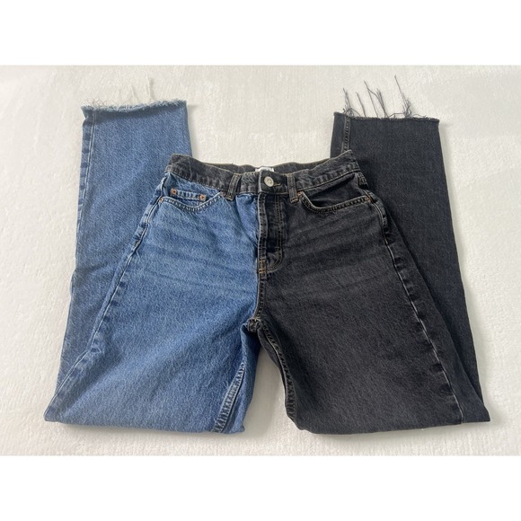 Urban Outfitters Denim - BDG Urban Outfitters Two Tone Color-block Straight Leg Denim Jeans Black Blue 26